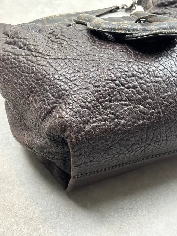 2000s Fendi B Bag Brown Buckle Shoulder Bag EbobjUU 7
