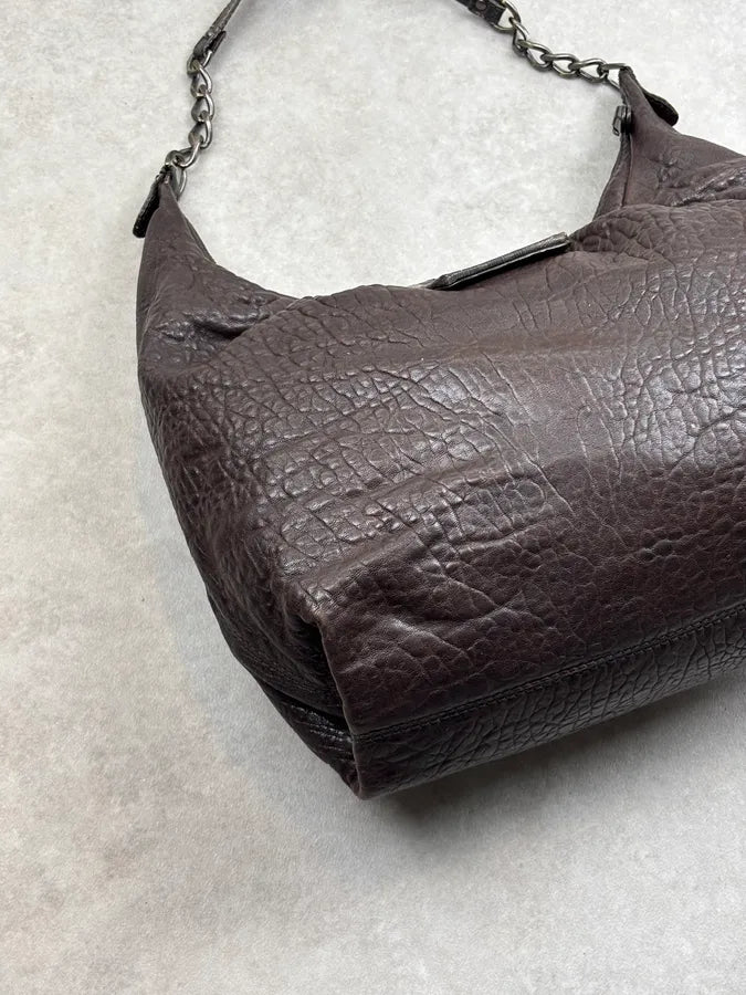 2000s Fendi B Bag Brown Buckle Shoulder Bag EbobjUU 11