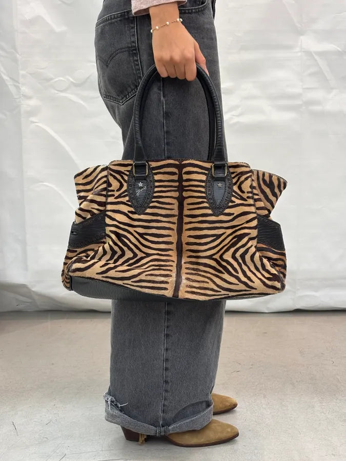 SS2006 Fendi de Jour Beige Pony Hair Leather Zebra Handle Bag mgzeYhu 1