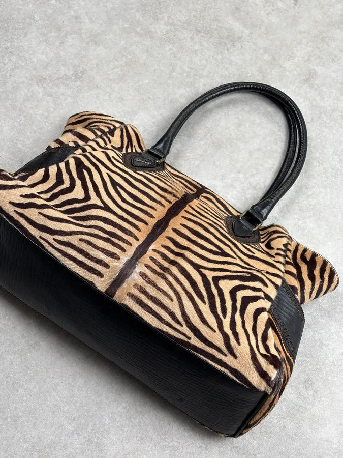 SS2006 Fendi de Jour Beige Pony Hair Leather Zebra Handle Bag mgzeYhu 17