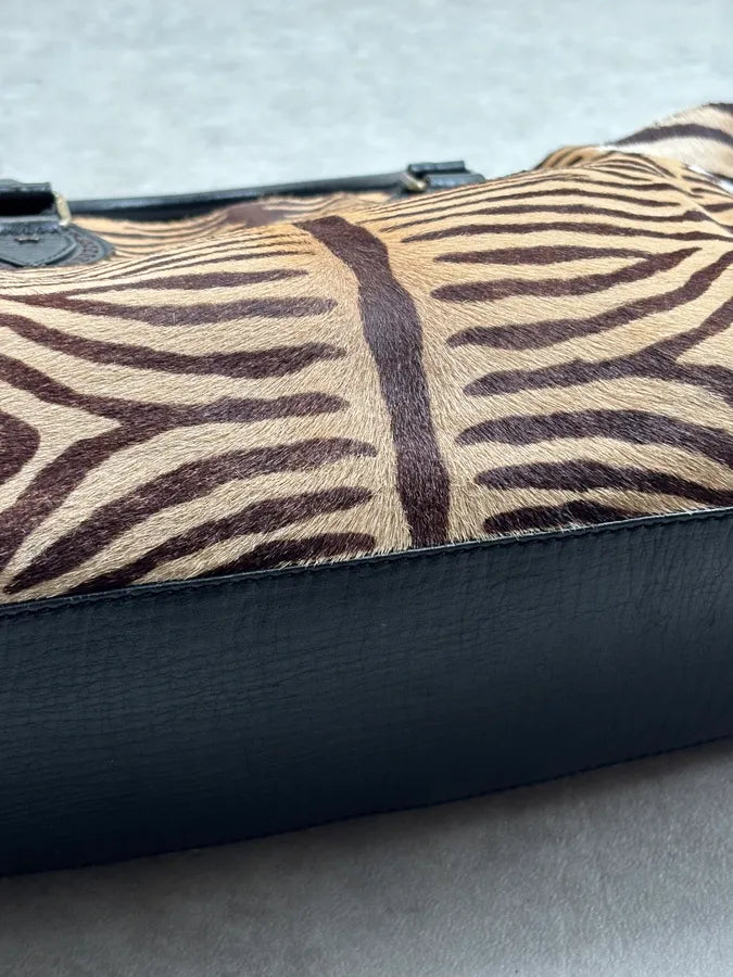SS2006 Fendi de Jour Beige Pony Hair Leather Zebra Handle Bag mgzeYhu 10