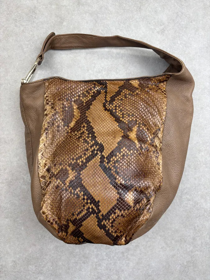 2000s Gucci Beige Python Hobo Leather Shoulder Bag eIbAoDR 10