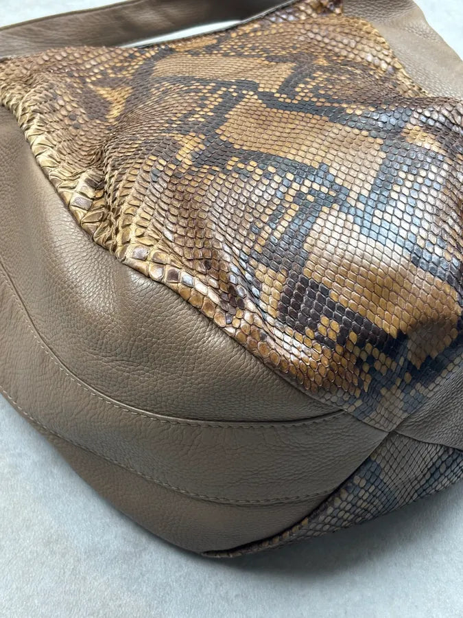 2000s Gucci Beige Python Hobo Leather Shoulder Bag eIbAoDR 11