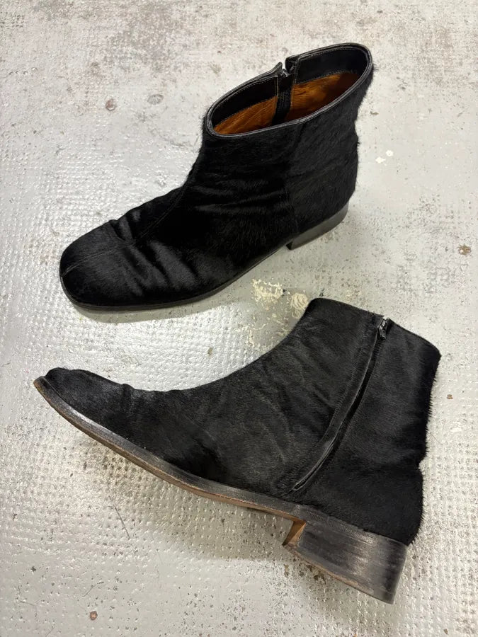 AW1999 Gucci Black Calfskin Hair Chelsea Boots by Tom Ford mFoTcim 5