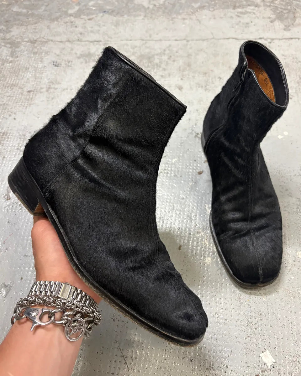 AW1999 Gucci Black Calfskin Hair Chelsea Boots by Tom Ford mFoTcim 0