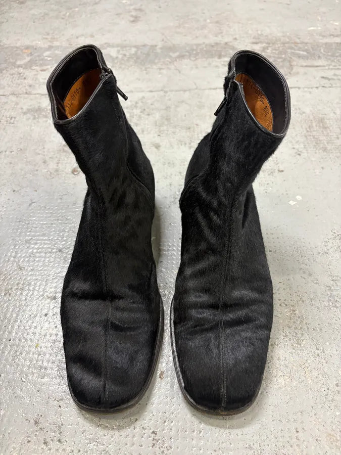 AW1999 Gucci Black Calfskin Hair Chelsea Boots by Tom Ford mFoTcim 1