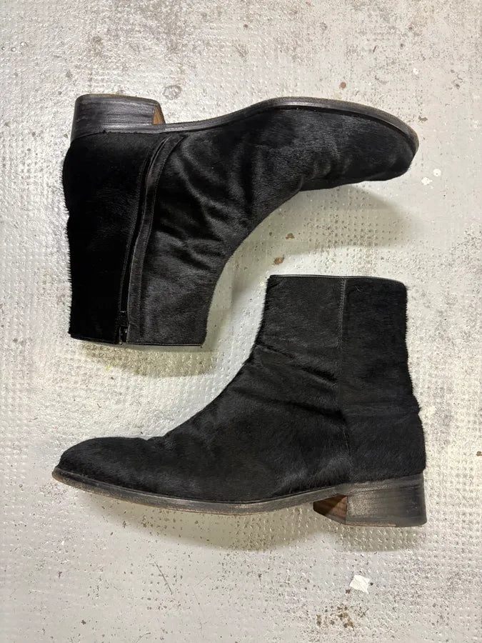 AW1999 Gucci Black Calfskin Hair Chelsea Boots by Tom Ford mFoTcim 3
