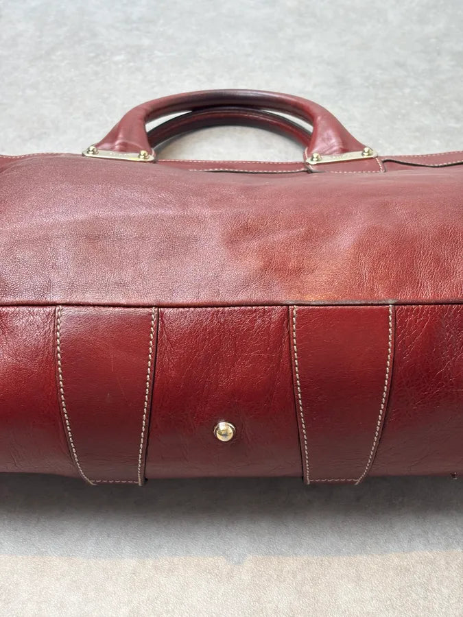 2000s Gucci Bordeaux Leather Handle Bag FafzHFq 11