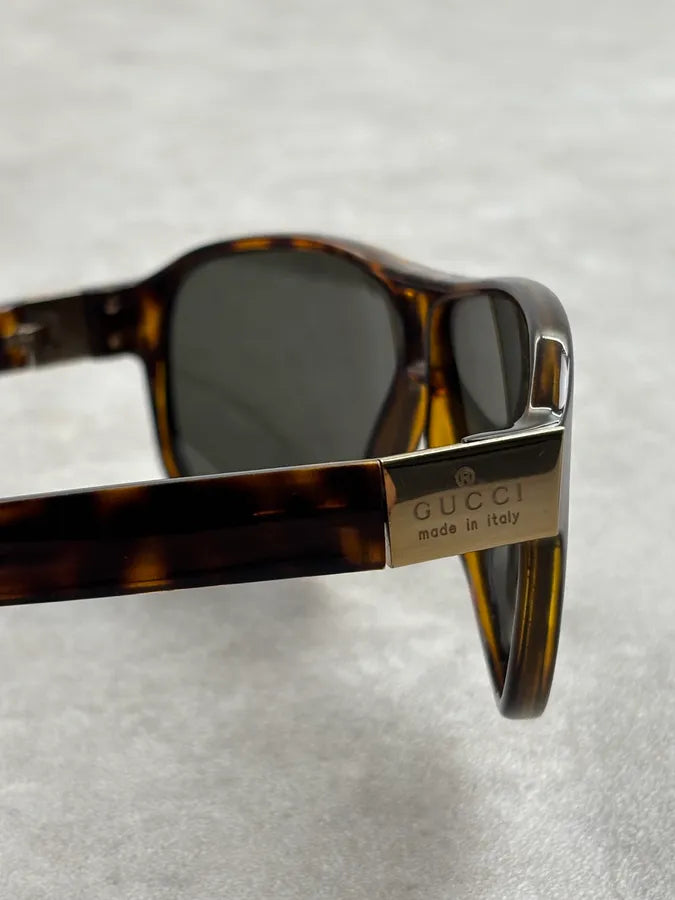 2000s Gucci Tortoiseshell Acetate Aviator Sunglasses ZVPRaEQ 11
