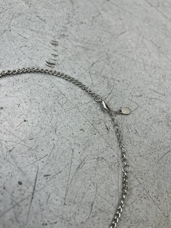 Vintage Heart Strass Stainless Steel Necklace JqOGWrk 3