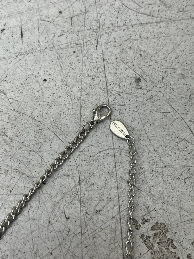 Vintage Heart Strass Stainless Steel Necklace JqOGWrk 6