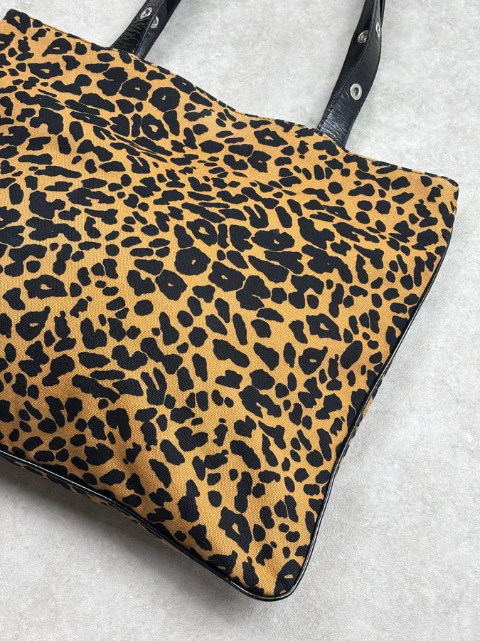 SS2012 John Galliano Canvas Leopard Handle Bag nvUfiOB 5