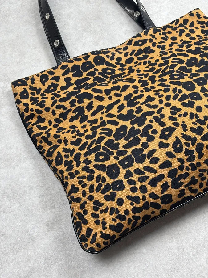SS2012 John Galliano Canvas Leopard Handle Bag nvUfiOB 6
