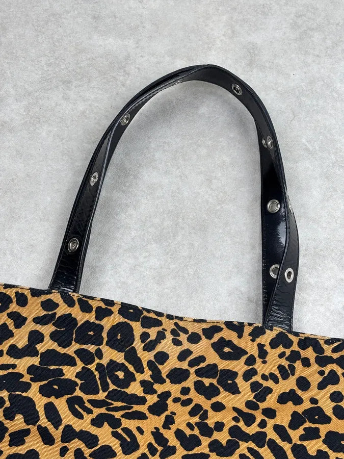 SS2012 John Galliano Canvas Leopard Handle Bag nvUfiOB 4