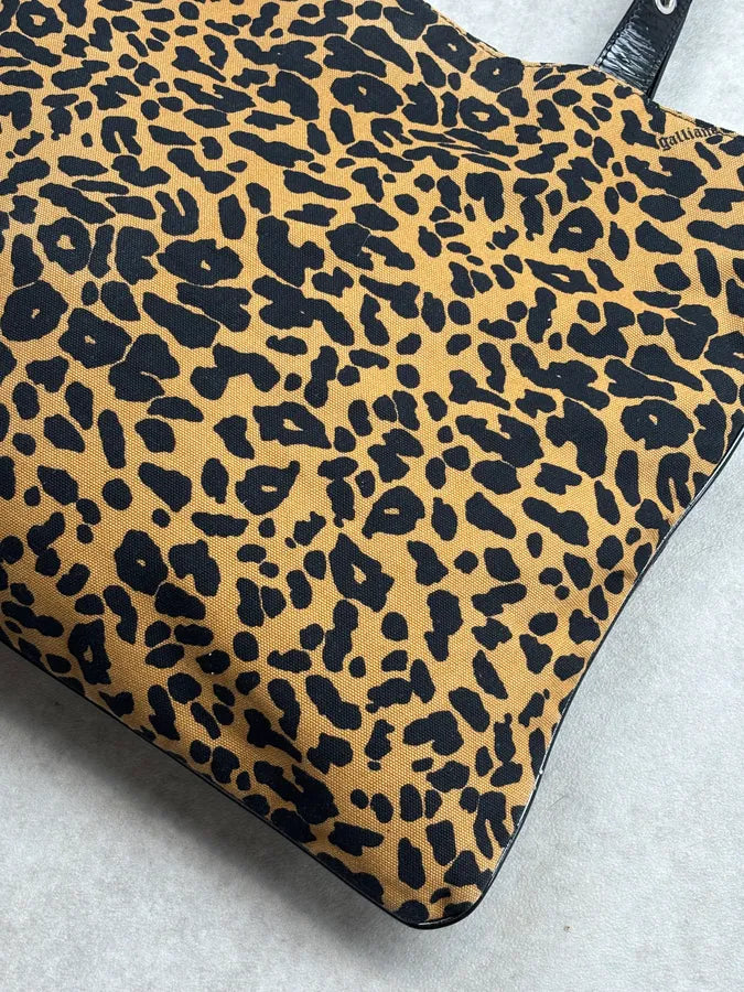 SS2012 John Galliano Canvas Leopard Handle Bag nvUfiOB 14