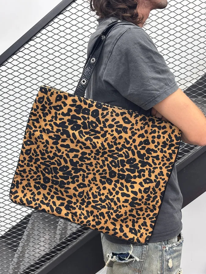 SS2012 John Galliano Canvas Leopard Handle Bag nvUfiOB 1
