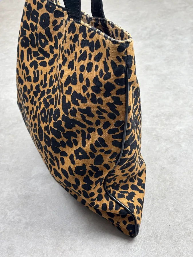 SS2012 John Galliano Canvas Leopard Handle Bag nvUfiOB 17