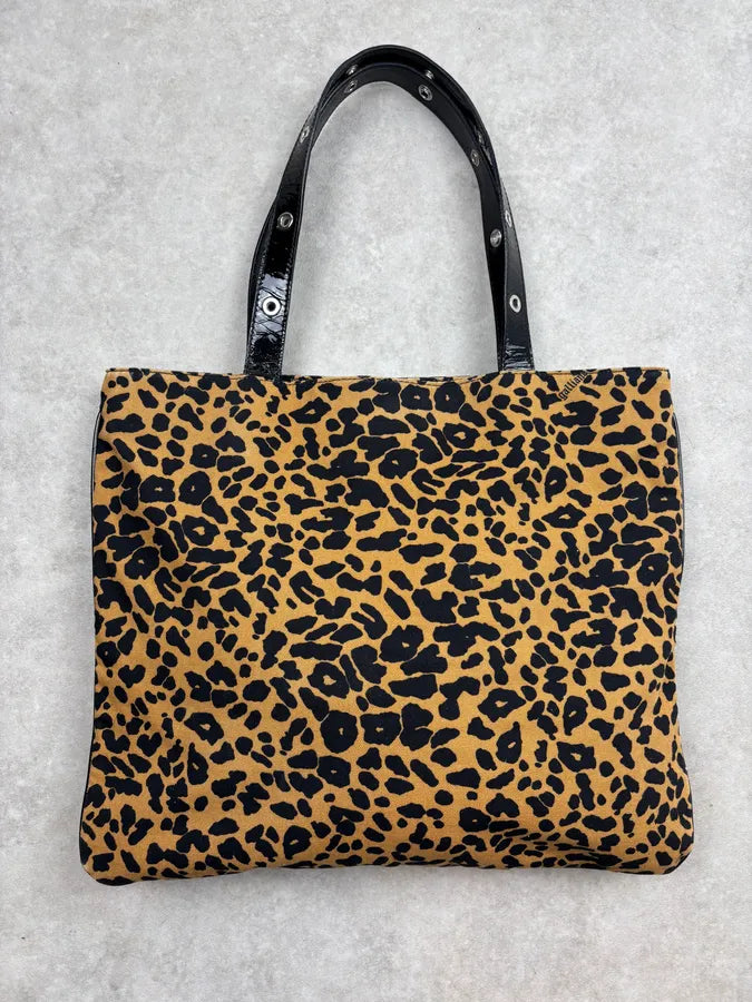 SS2012 John Galliano Canvas Leopard Handle Bag nvUfiOB 10