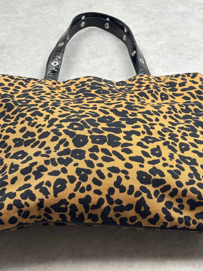 SS2012 John Galliano Canvas Leopard Handle Bag nvUfiOB 16