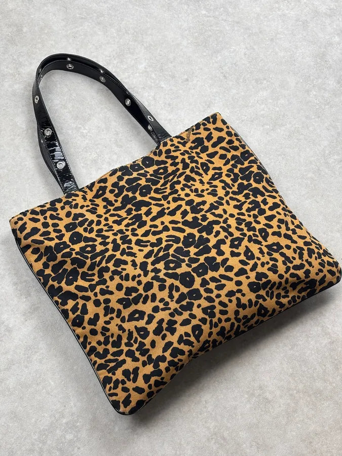 SS2012 John Galliano Canvas Leopard Handle Bag nvUfiOB 18