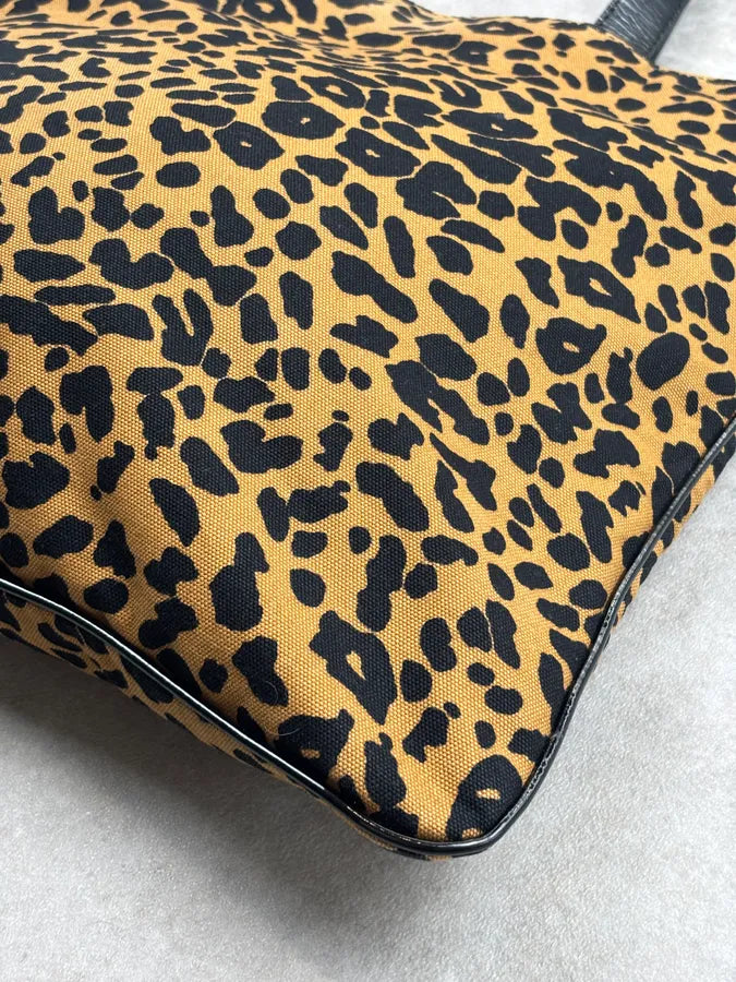 SS2012 John Galliano Canvas Leopard Handle Bag nvUfiOB 11