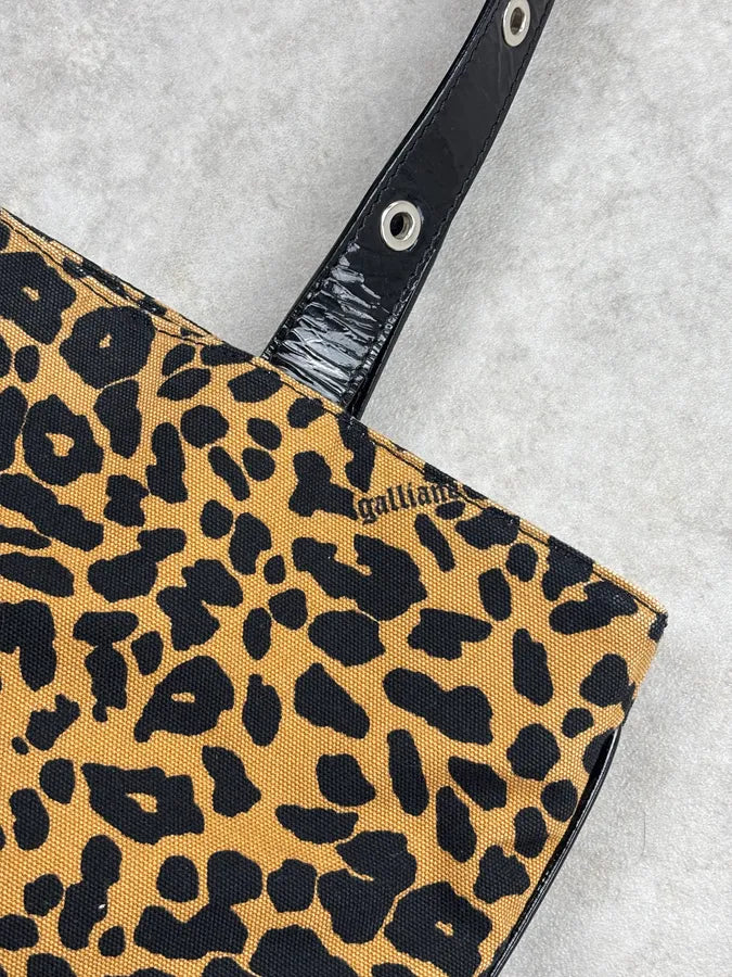 SS2012 John Galliano Canvas Leopard Handle Bag nvUfiOB 13