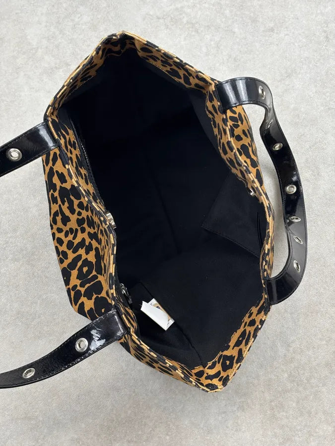 SS2012 John Galliano Canvas Leopard Handle Bag nvUfiOB 19