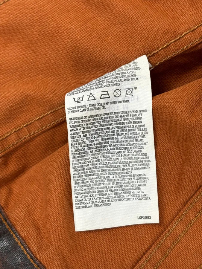Levis Brown Waxed Biker Denim Jacket fTyMNnp 9