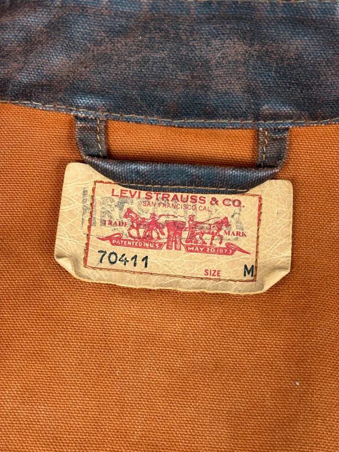 Levis Brown Waxed Biker Denim Jacket fTyMNnp 8