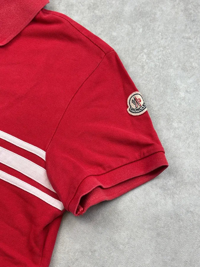 2000s Moncler Red Striped Polo Shirt DOBgpRM 7