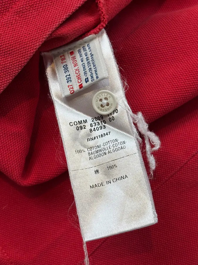 2000s Moncler Red Striped Polo Shirt DOBgpRM 8
