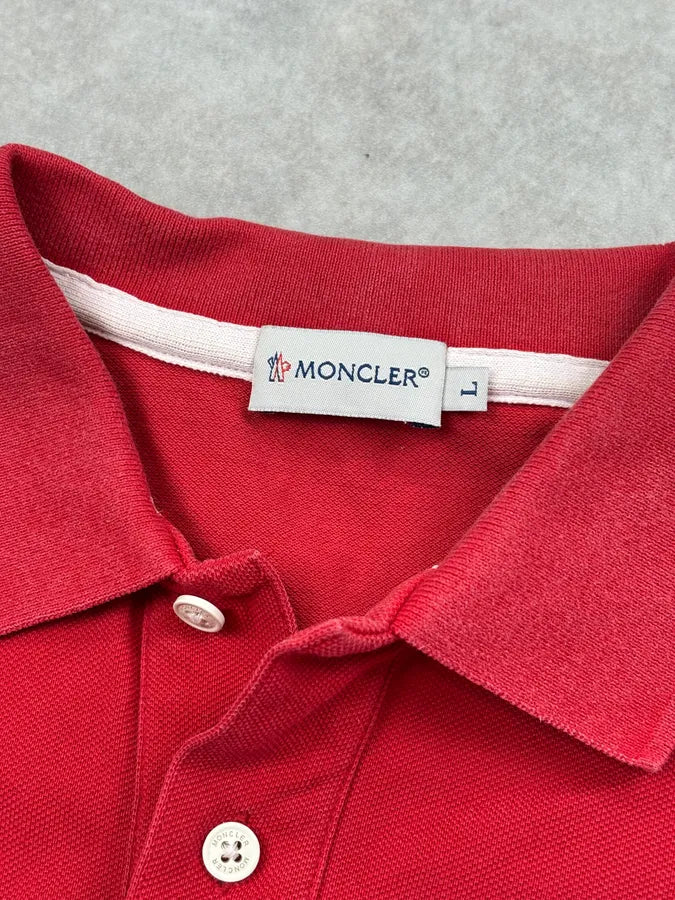 2000s Moncler Red Striped Polo Shirt DOBgpRM 6