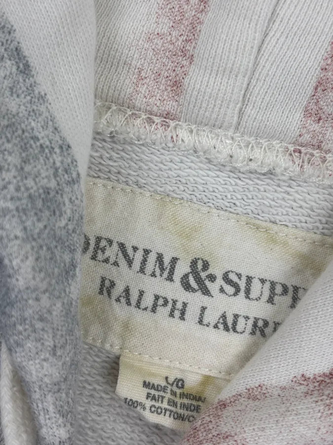 2010s Ralph Lauren White Flag American Flag Hoodie ENkGnbD 8
