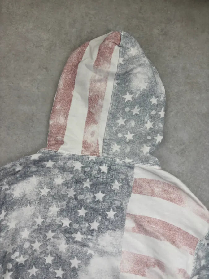 2010s Ralph Lauren White Flag American Flag Hoodie ENkGnbD 5