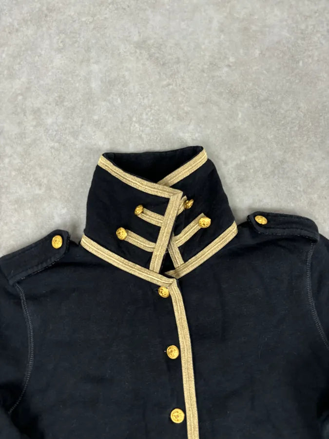 Ralph Lauren Black Military Officer Gold Button Jacket DARPXXK 3