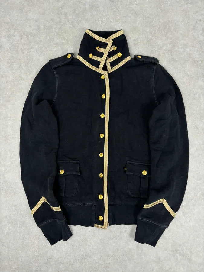 Ralph Lauren Black Military Officer Gold Button Jacket DARPXXK 0