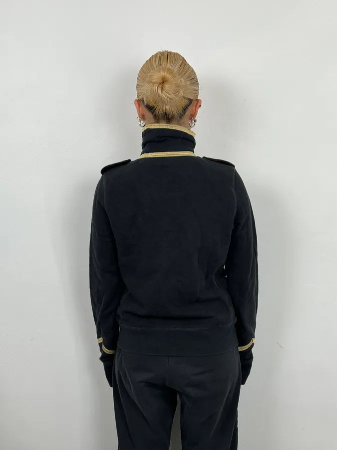 Ralph Lauren Black Military Officer Gold Button Jacket DARPXXK 2