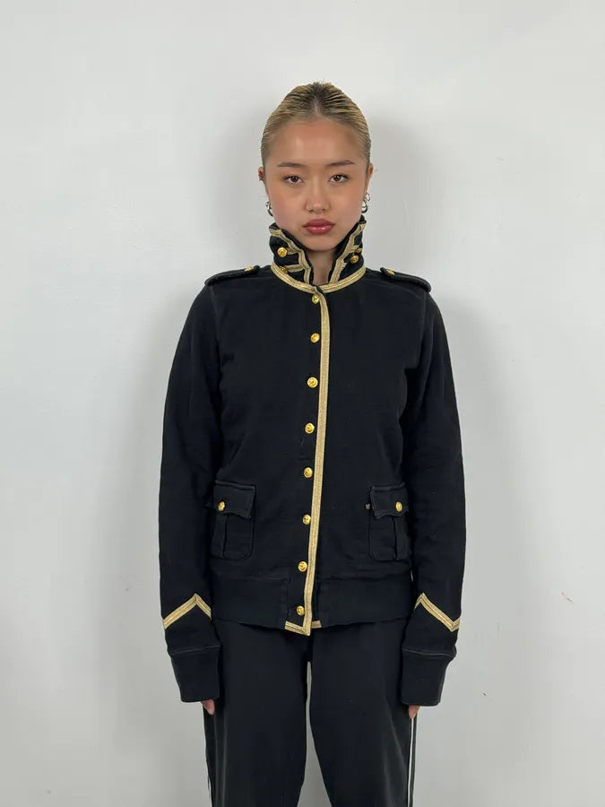 Ralph Lauren Black Military Officer Gold Button Jacket DARPXXK 1