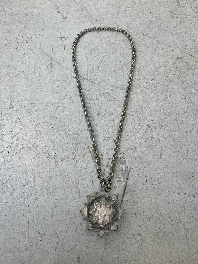 Vintage Solar Plexus Turquoise Pendant Stainless Steel Necklace rXhosYa 3
