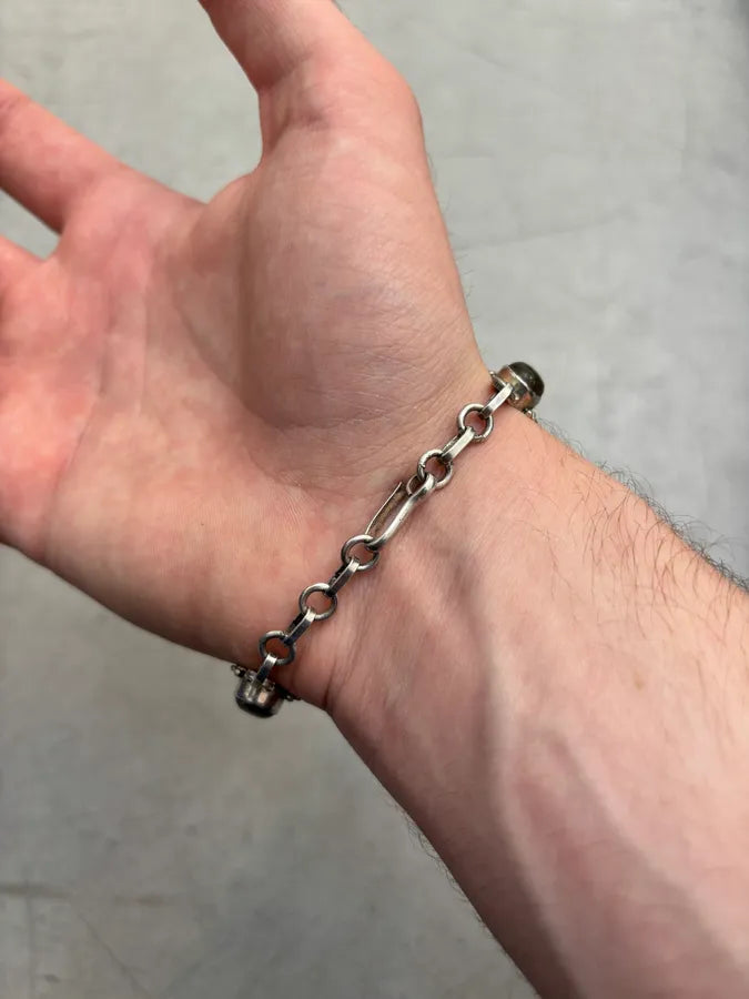 Vintage Sterling Silver Labradorite Bracelet  jPJLZUH 2