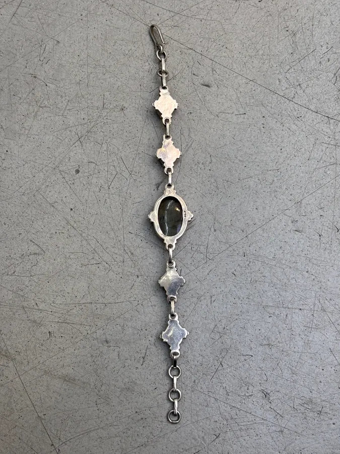 Vintage Sterling Silver Labradorite Bracelet  jPJLZUH 5