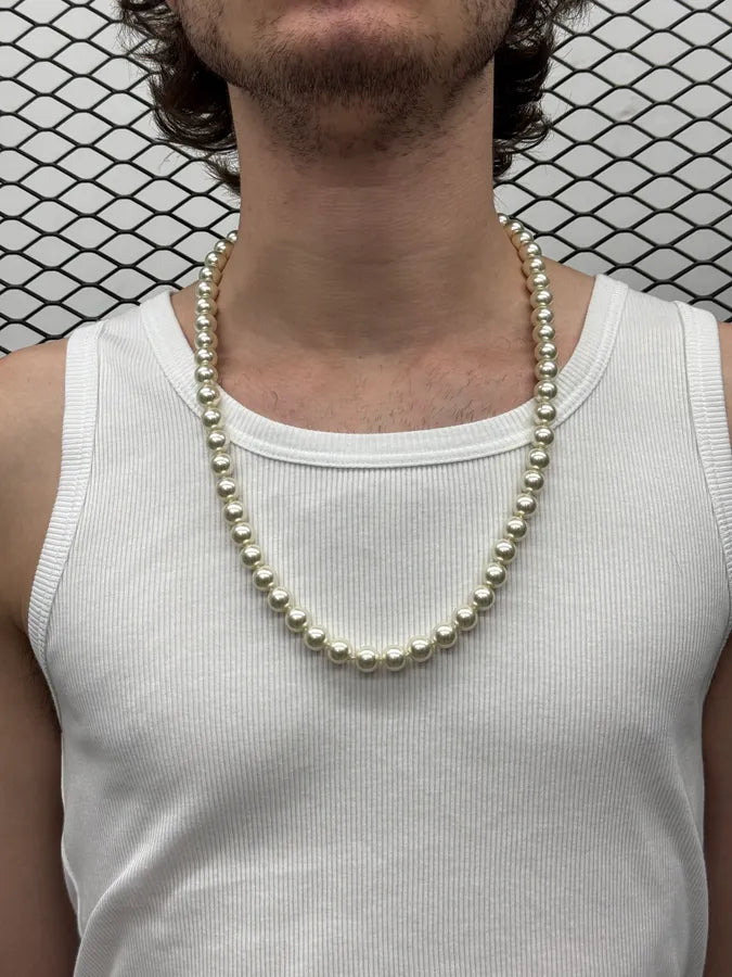 Vintage White Pearl Necklace qgDKFFQ 1