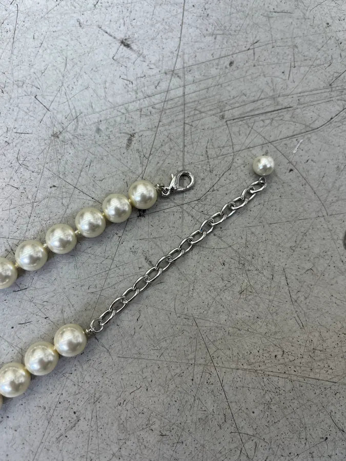 Vintage White Pearl Necklace qgDKFFQ 4