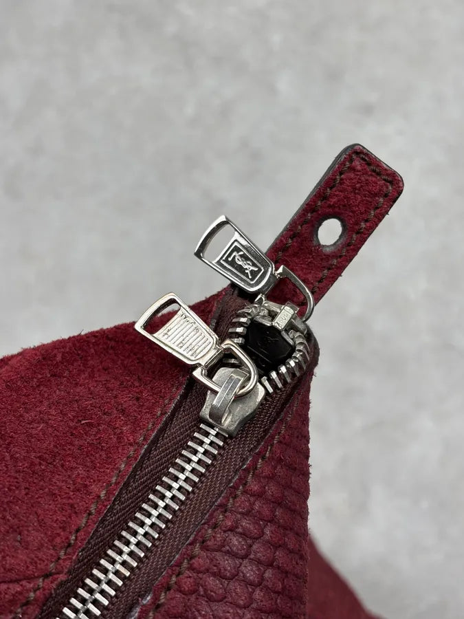 AW2009 Yves Saint Laurent Bordeaux Leather Handle Bag yneObjV 15