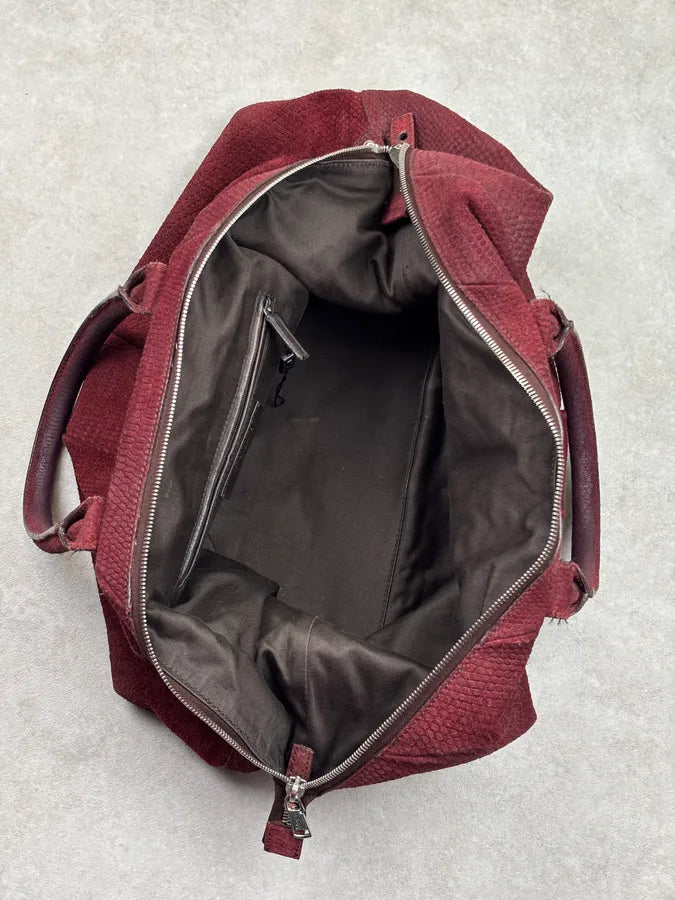 AW2009 Yves Saint Laurent Bordeaux Leather Handle Bag yneObjV 16