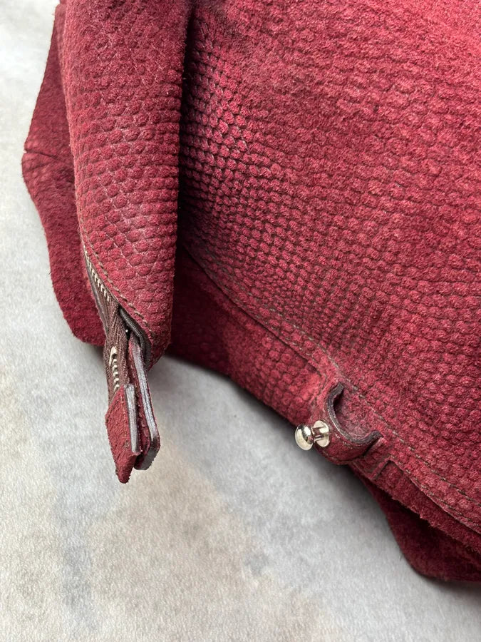 AW2009 Yves Saint Laurent Bordeaux Leather Handle Bag yneObjV 14