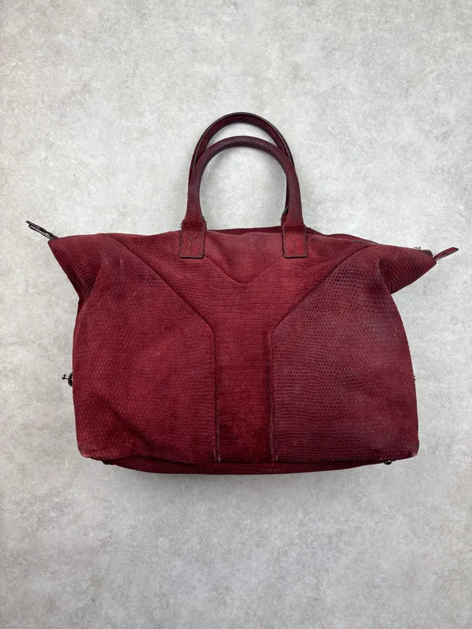 AW2009 Yves Saint Laurent Bordeaux Leather Handle Bag yneObjV 12