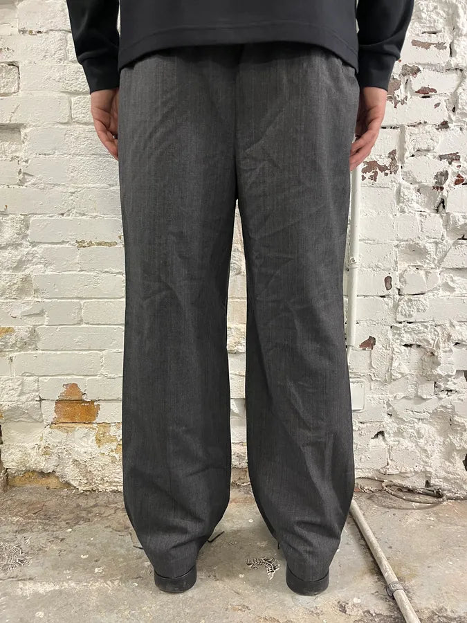 Yves Saint Laurent Grey Wool Suit Pants Wide Leg  NFwTurN 3