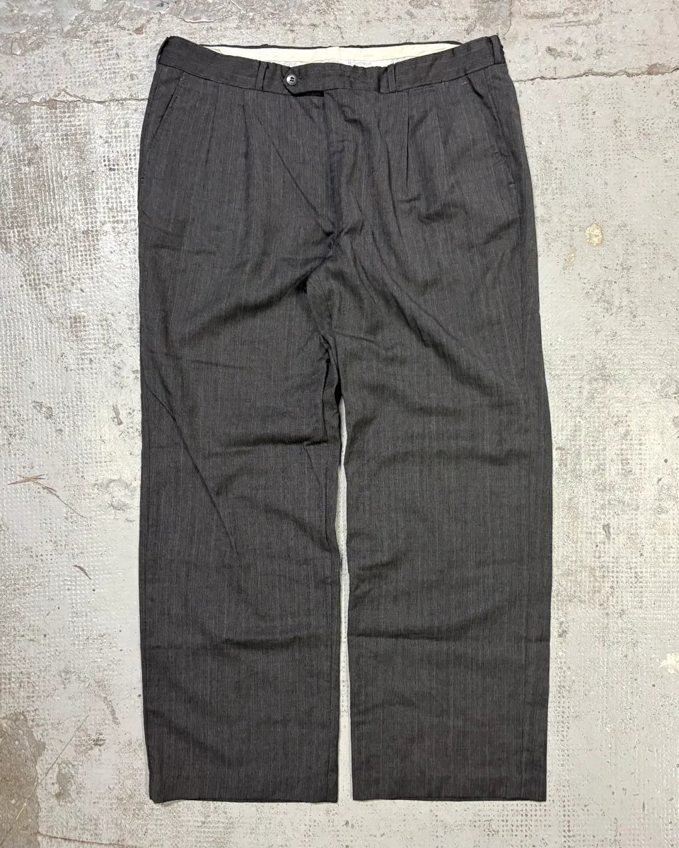 Yves Saint Laurent Grey Wool Suit Pants Wide Leg  NFwTurN 0