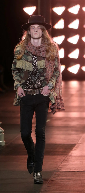 SS2015 Saint Laurent Burnished Woven Brown Leather Belt ptprzBq 4